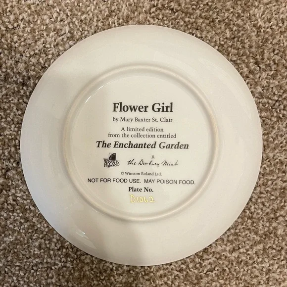 Flower Girl by Mary Baxter St. Clair Plate - Picture 2 of 3